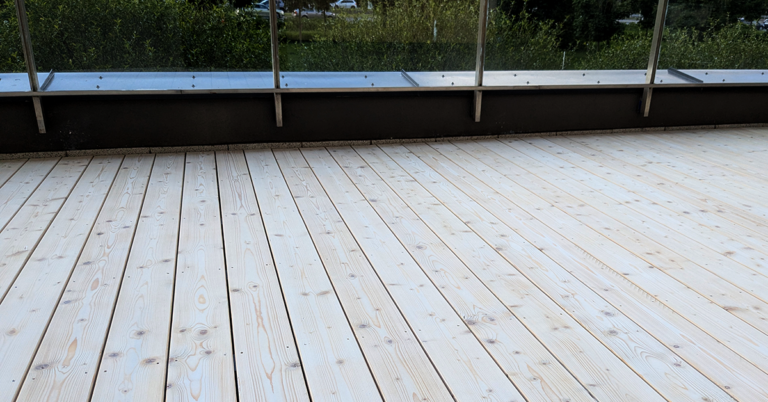 taras drewniany balkon sosna olejobejca biała Warszawa